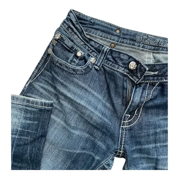 Miss Me JP5335B5 Bootcut Jeans Size 30 x 33.5 Dark Wash Like New - Picture 6 of 9